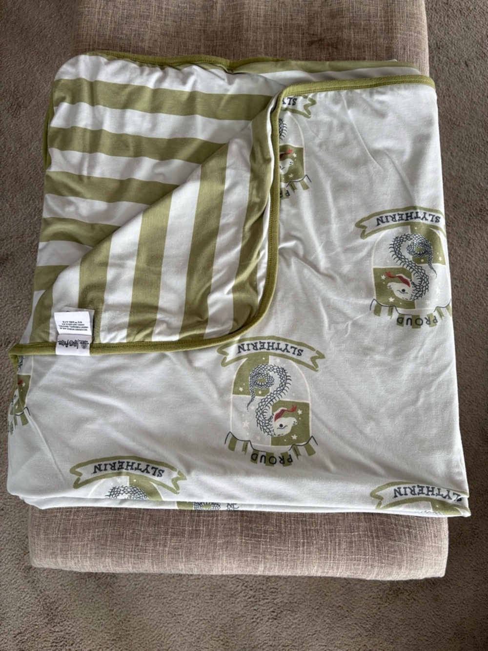 COPPER PEARL SLYTHERIN THROW